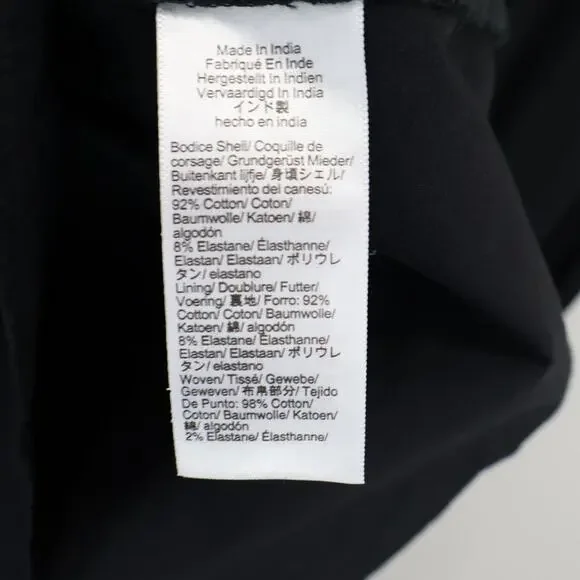 J.Crew Strapless Colorblock Midi Mixy Dress Natural Black Size Small NWT - Picture 8 of 8